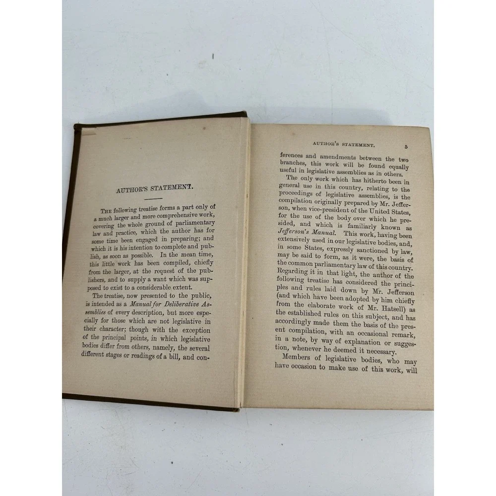 Cushing's Manual of Parliamentary Practice Revised Ed. Luther S. Cushing 1887